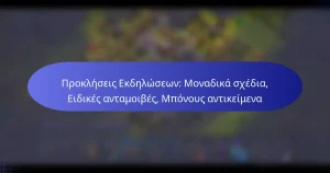 Read more about the article Προκλήσεις Εκδηλώσεων: Μοναδικά σχέδια, Ειδικές ανταμοιβές, Μπόνους αντικείμενα