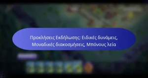 Read more about the article Προκλήσεις Εκδήλωσης: Ειδικές δυνάμεις, Μοναδικές διακοσμήσεις, Μπόνους λεία