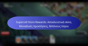 Read more about the article Supercell Store Rewards: Αποκλειστικά skins, Μοναδικές προκλήσεις, Μπόνους πόροι