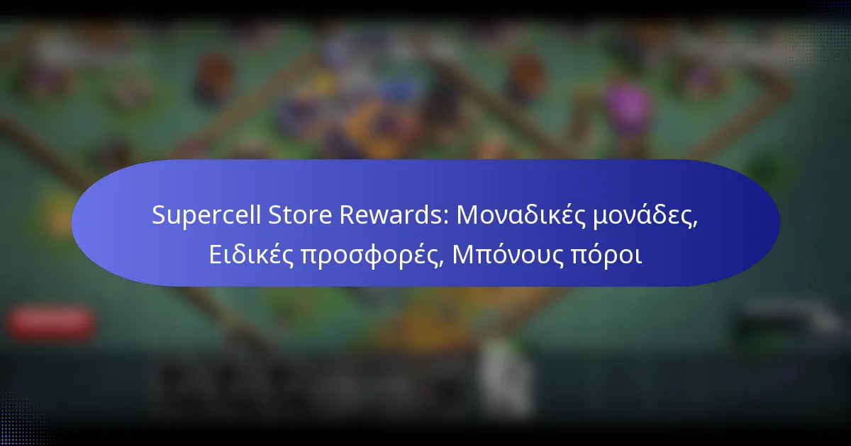 Read more about the article Supercell Store Rewards: Μοναδικές μονάδες, Ειδικές προσφορές, Μπόνους πόροι