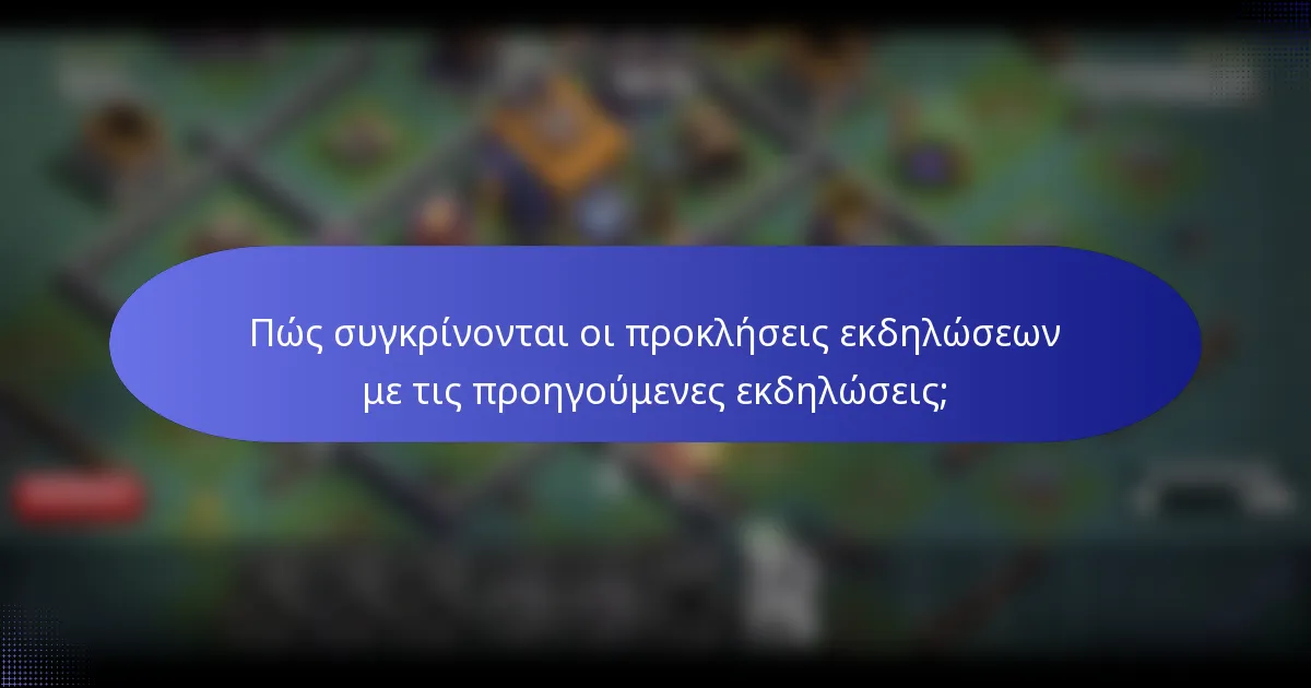 Πώς συγκρίνονται οι προκλήσεις εκδηλώσεων με τις προηγούμενες εκδηλώσεις;
